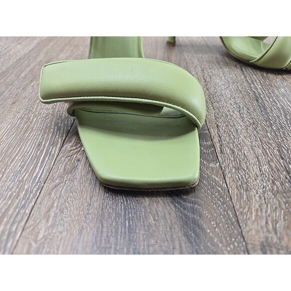 Gia Borghini GIA x Pernille Teisbaek Two Strap Padded Leather Sandals Green 37 - Picture 5 of 16